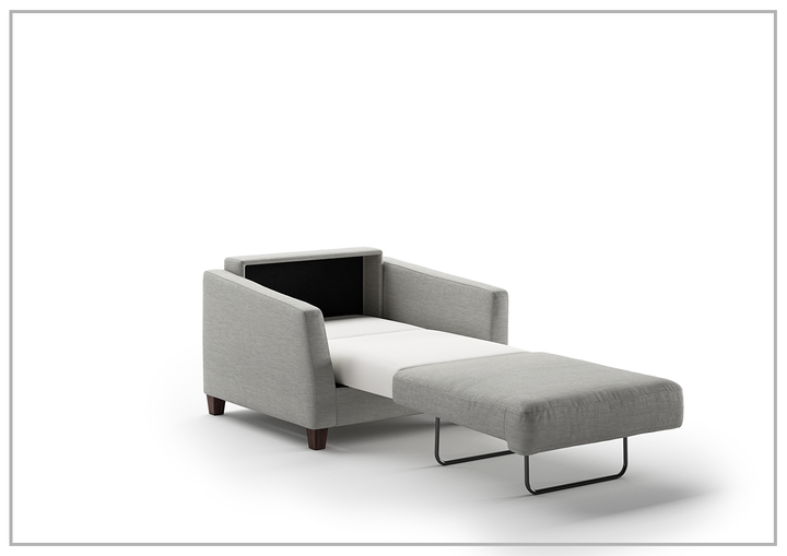 Luonto Monika Fabric Sleeper Sofa With Wood or Chrome Legs-SOFABED