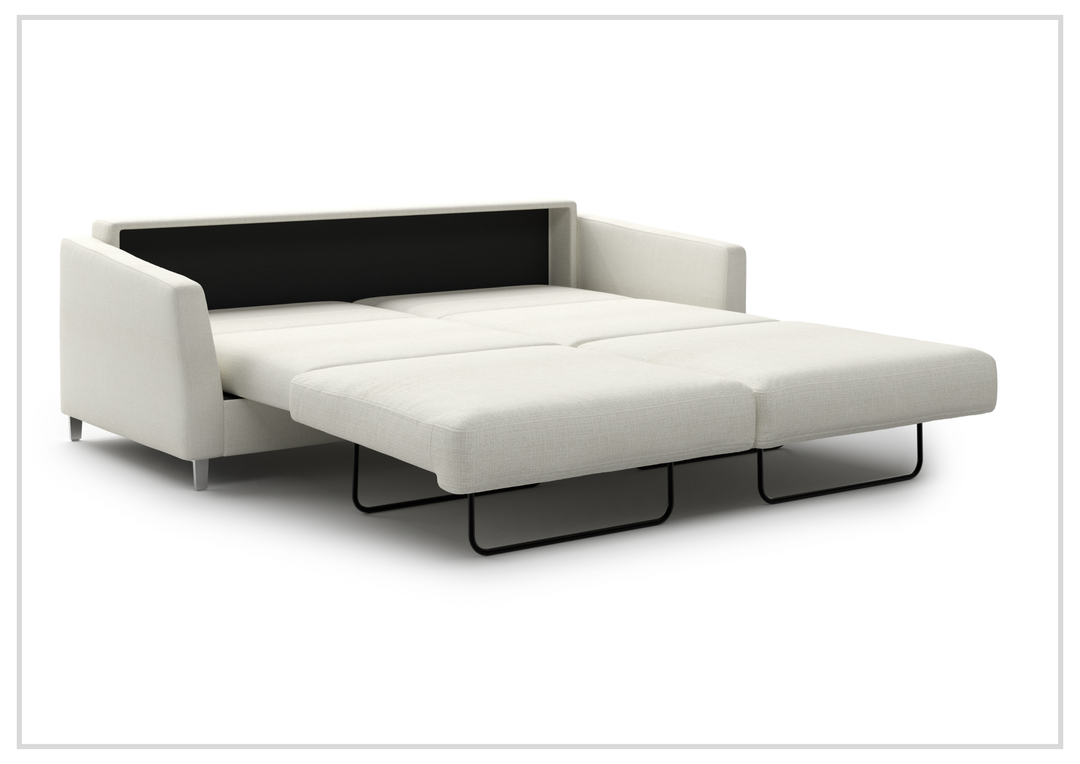 Luonto Monika Fabric Sleeper Sofa With Wood or Chrome Legs