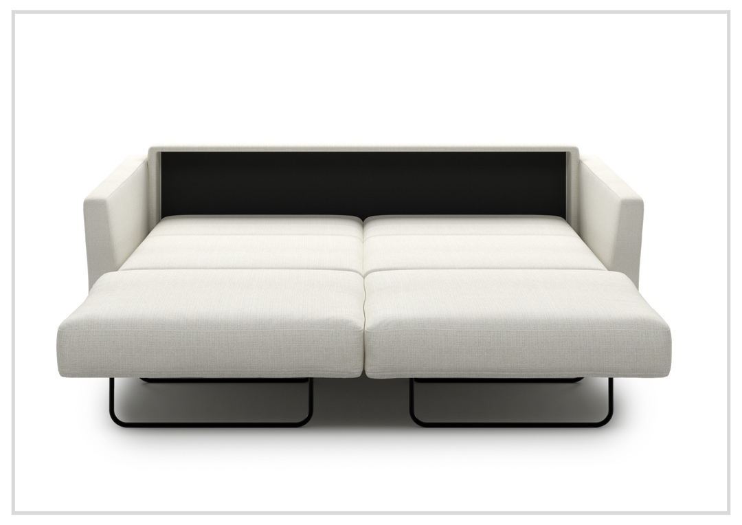 Luonto Monika Fabric Sleeper Sofa With Wood or Chrome Legs