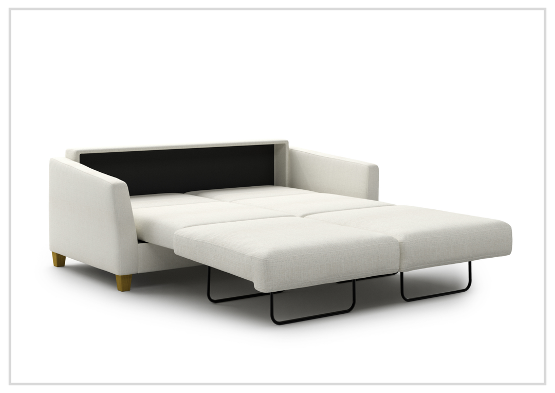 Luonto Monika Fabric Sleeper Sofa With Wood or Chrome Legs