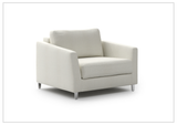 Luonto Monika Fabric Sleeper Sofa With Wood or Chrome Legs
