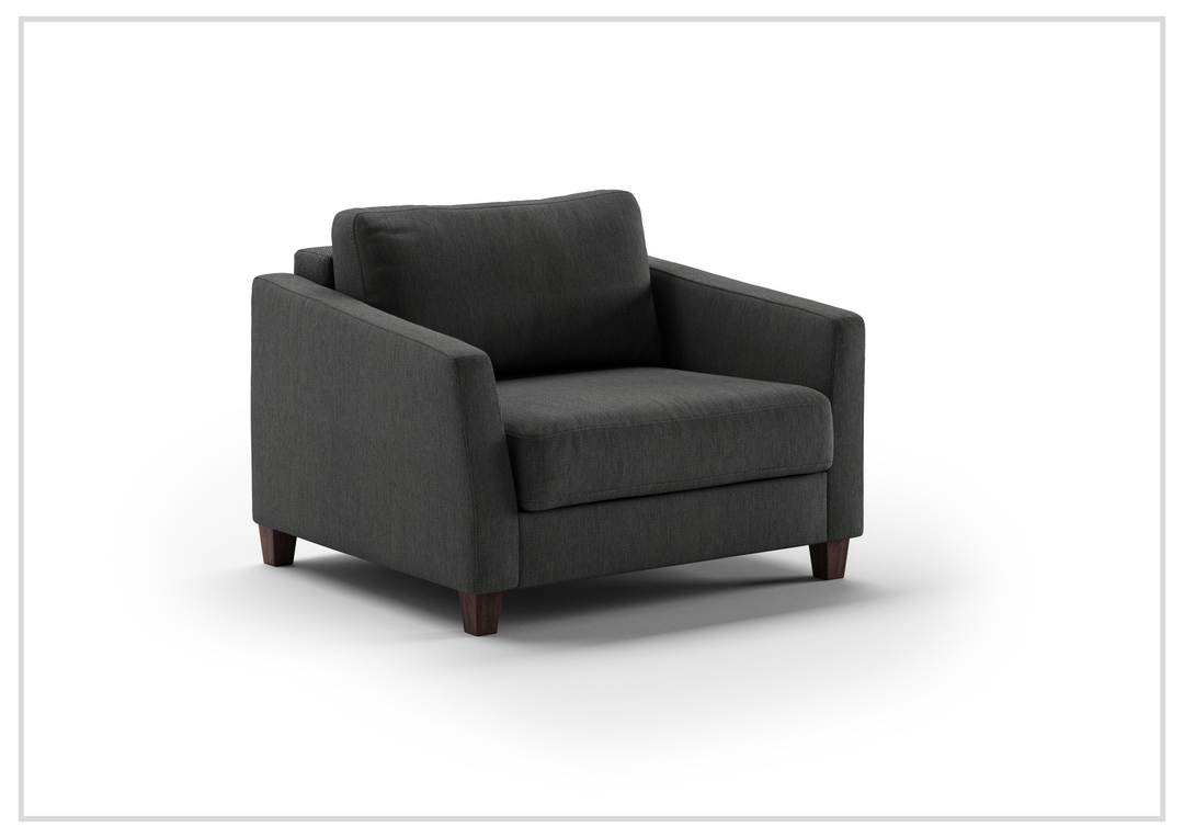 Luonto Monika Fabric Sleeper Sofa With Wood or Chrome Legs