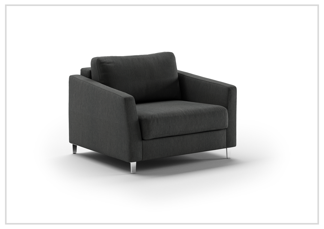 Luonto Monika Fabric Sleeper Sofa With Wood or Chrome Legs
