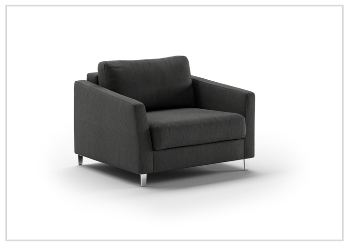 Luonto Monika Fabric Sleeper Sofa With Wood or Chrome Legs