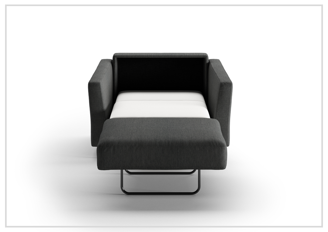 Luonto Monika Fabric Sleeper Sofa With Wood or Chrome Legs