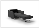 Luonto Monika Fabric Sleeper Sofa With Wood or Chrome Legs