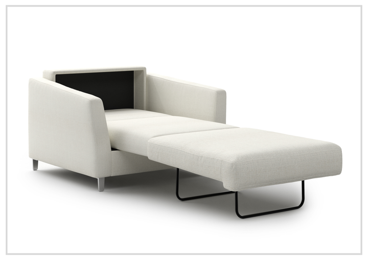Luonto Monika Fabric Sleeper Sofa With Wood or Chrome Legs