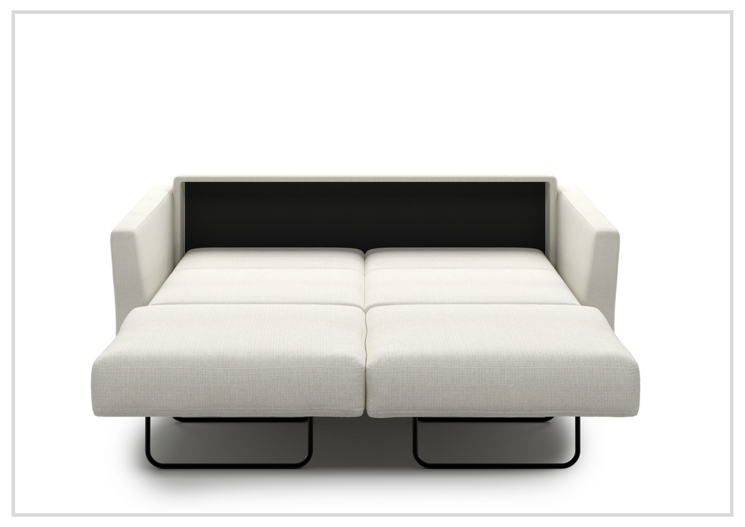 Luonto Monika Fabric Sleeper Sofa With Wood or Chrome Legs