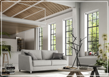 Luonto Monika Fabric Sleeper Sofa With Wood or Chrome Legs-SOFABED