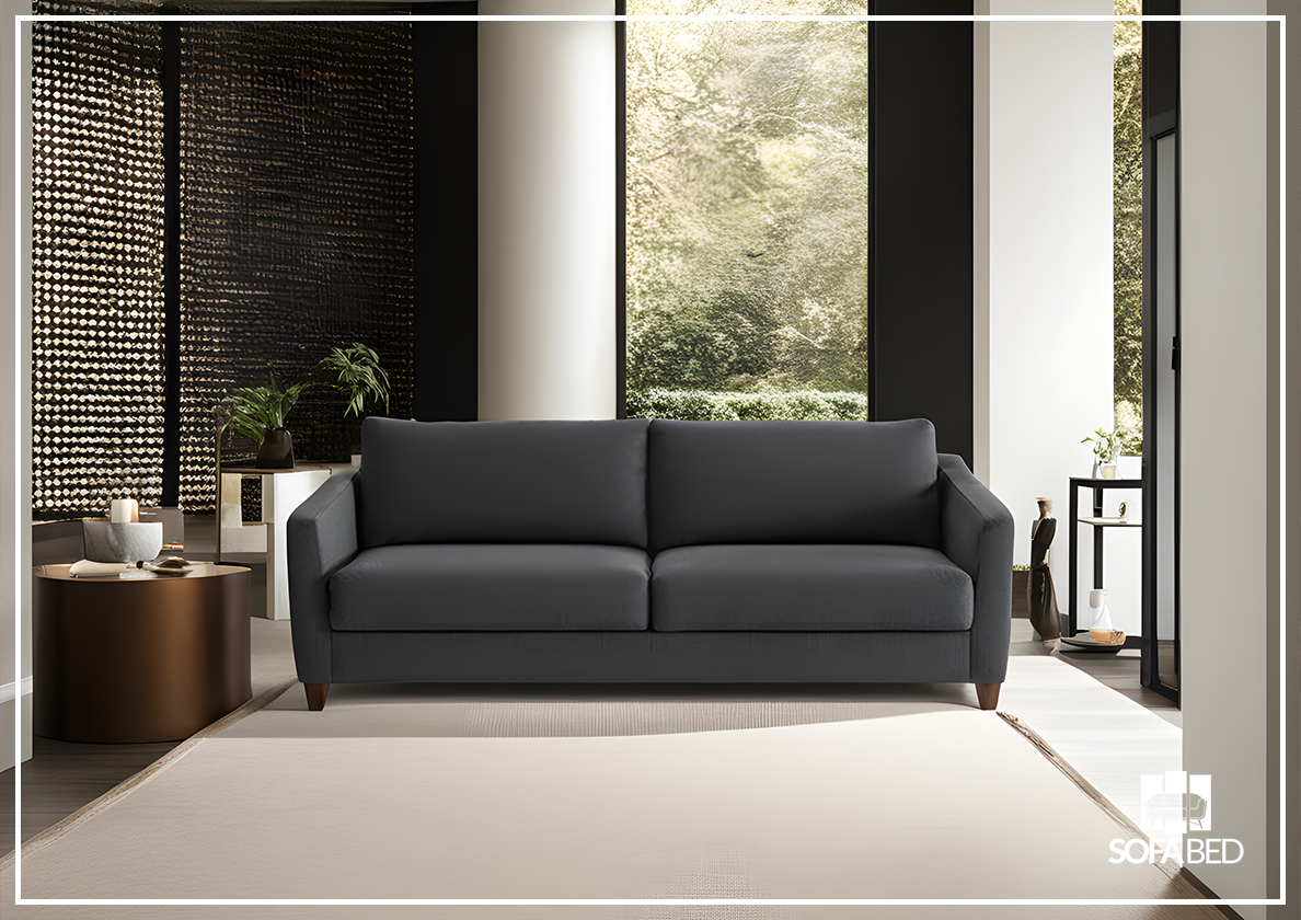 Monika Sleeper Sofa With Wood or Chrome Legs