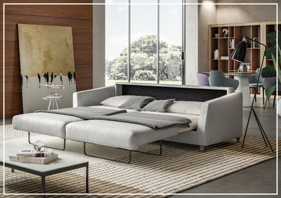 Monika Sleeper Sofa With Wood or Chrome Legs