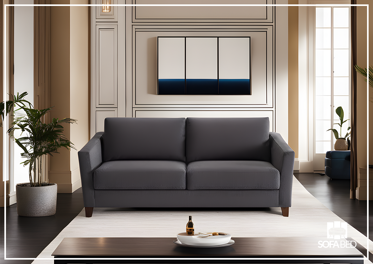 Monika Sleeper Sofa With Wood or Chrome Legs