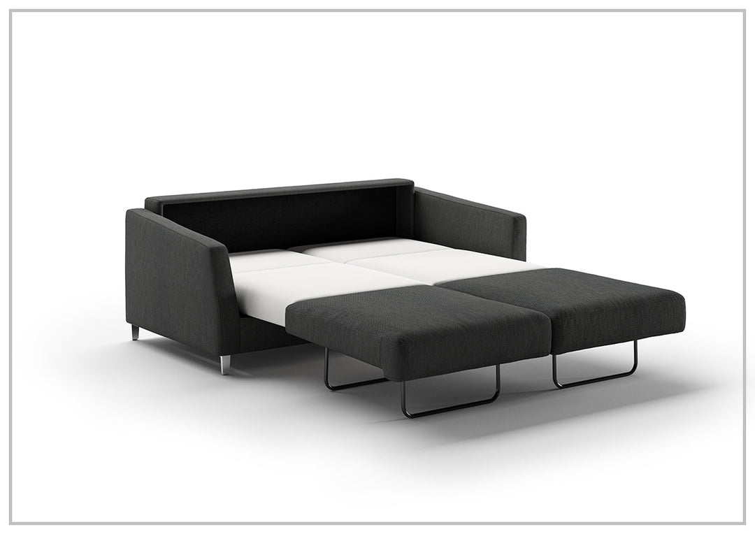 Luonto Monika Fabric Sleeper Sofa With Wood or Chrome Legs