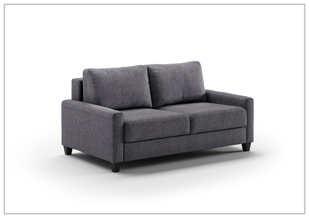 Luonto Nico Fabric Sleeper Sofa in All Sizes With Walnut or Chrome Leg Finish