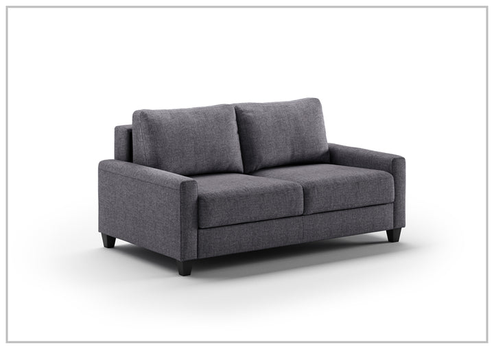 Luonto Nico Fabric Sleeper Sofa in All Sizes With Walnut or Chrome Leg Finish