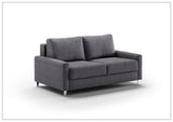 Luonto Nico Fabric Sleeper Sofa in All Sizes With Walnut or Chrome Leg Finish