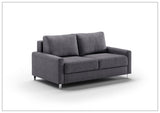Luonto Nico Fabric Full XL Sleeper Sofa With Walnut or Chrome Leg Finish