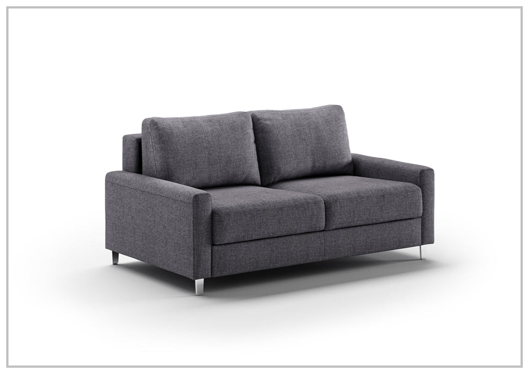 Luonto Nico Fabric Full XL Sleeper Sofa With Walnut or Chrome Leg Finish