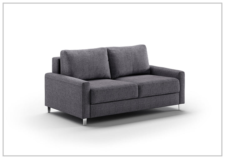 Luonto Nico Fabric Full XL Sleeper Sofa With Walnut or Chrome Leg Finish