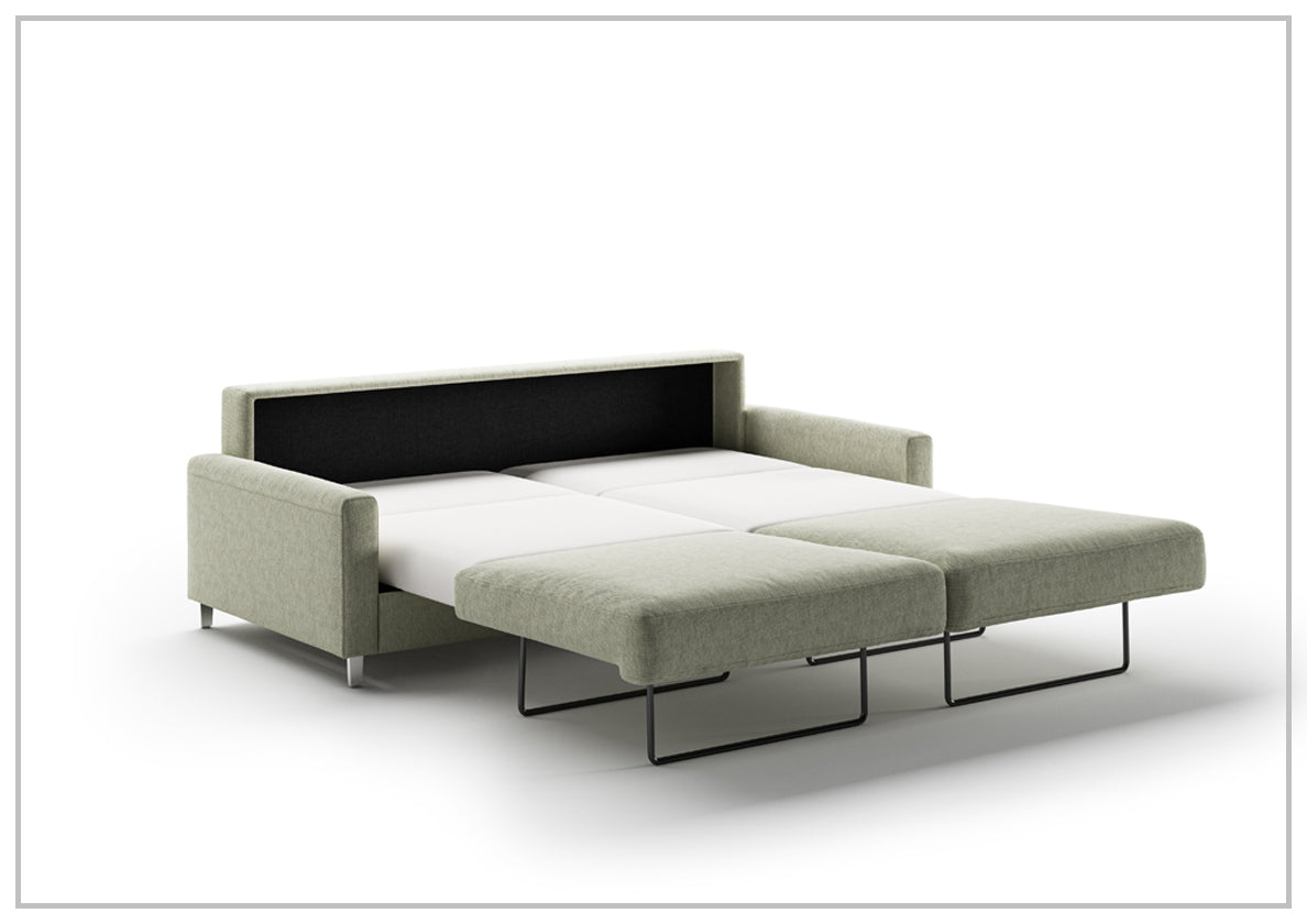 Nico Sleeper Sofa (King/Queen/Full XL/Cot) With Walnut or Chrome Leg Finish