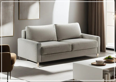 Nico Sleeper Sofa (King/Queen/Full XL/Cot) With Walnut or Chrome Leg Finish