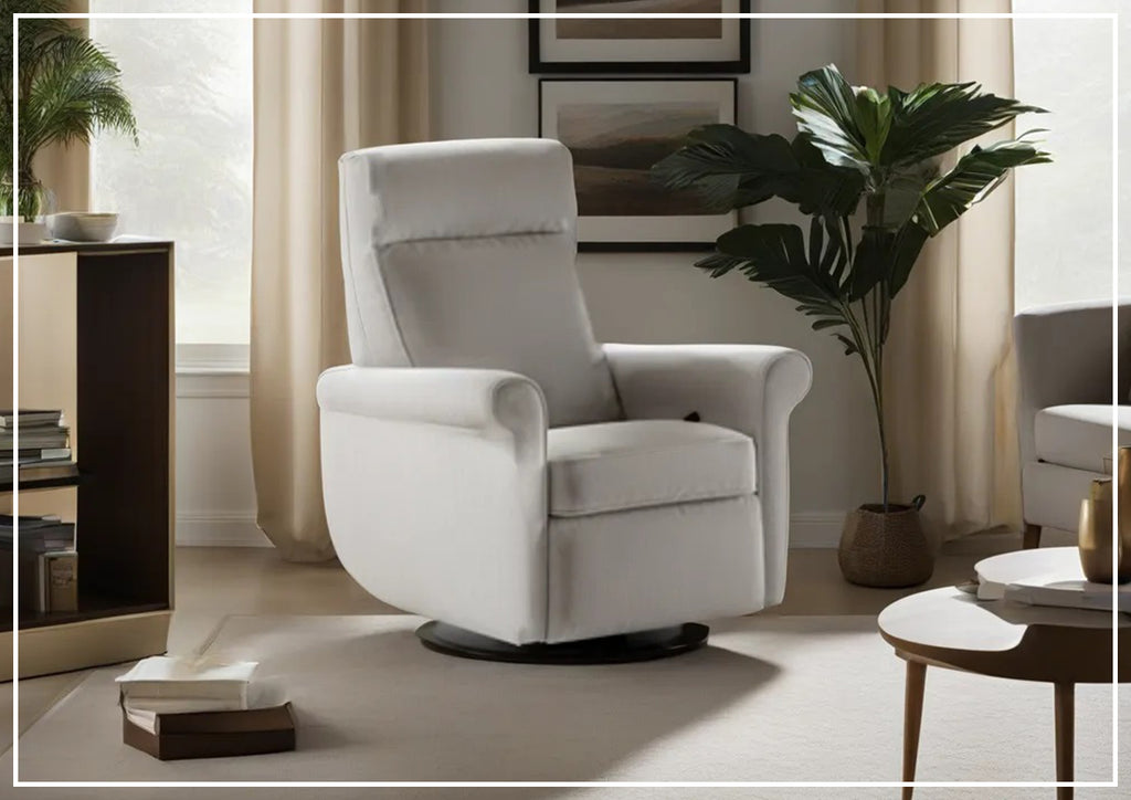 Rolled Fabric Power Recliner Chair with Adjustable Headrest