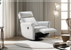 Rolled Fabric Power Recliner Chair with Adjustable Headrest