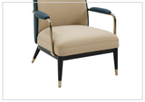 Klaussner Lusoria Leisure Leather Chair In Champagne Gold - SOFABED