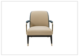 Klaussner Lusoria Leisure Leather Chair In Champagne Gold - SOFABED