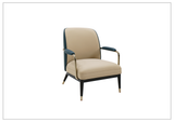 Klaussner Lusoria Leisure Leather Chair In Champagne Gold - SOFABED