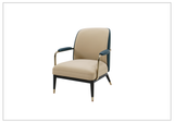 Klaussner Lusoria Leisure Leather Chair In Champagne Gold - SOFABED