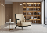 Klaussner Lusoria Leisure Leather Chair In Champagne Gold - SOFABED