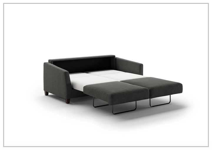 Luonto Monika Fabric Queen Sleeper Sofa With Wood or Chrome Legs-SOFABED