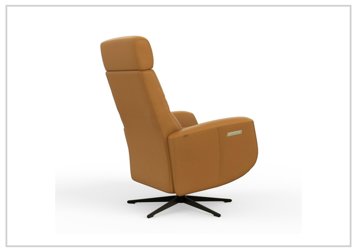 Fjords Magnus Leather Power Recliner Chair with Swivel Glider Base-Sofa Bed