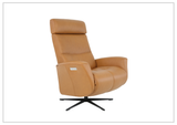 Fjords Magnus Leather Power Recliner Chair with Swivel Glider Base-Sofa Bed