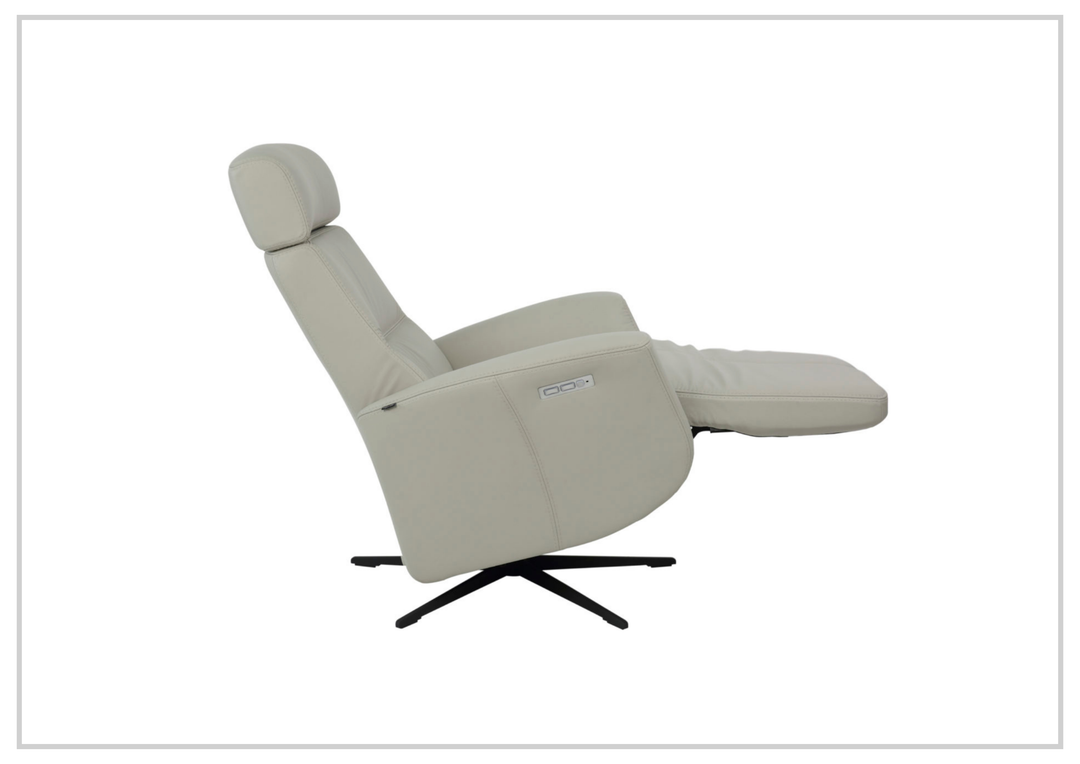 Fjords Magnus Leather Power Recliner Chair with Swivel Glider Base-Sofa Bed