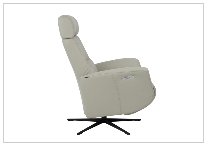 Fjords Magnus Leather Power Recliner Chair with Swivel Glider Base-Sofa Bed