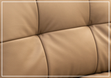 Klaussner Morbido Leather 3 Seater Sofa With Tufted Back - SOFABED