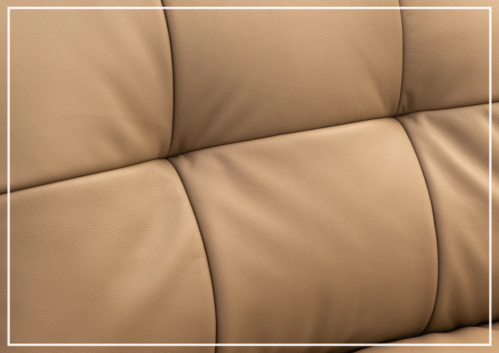 Klaussner Morbido Leather 3 Seater Sofa With Tufted Back - SOFABED