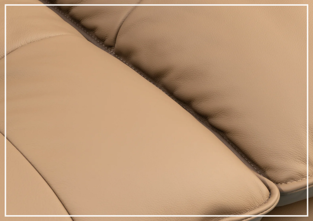 Klaussner Morbido Leather 3 Seater Sofa With Tufted Back - SOFABED