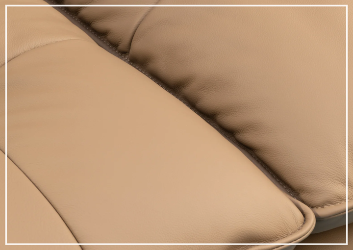 Klaussner Morbido Leather 3 Seater Sofa With Tufted Back - SOFABED