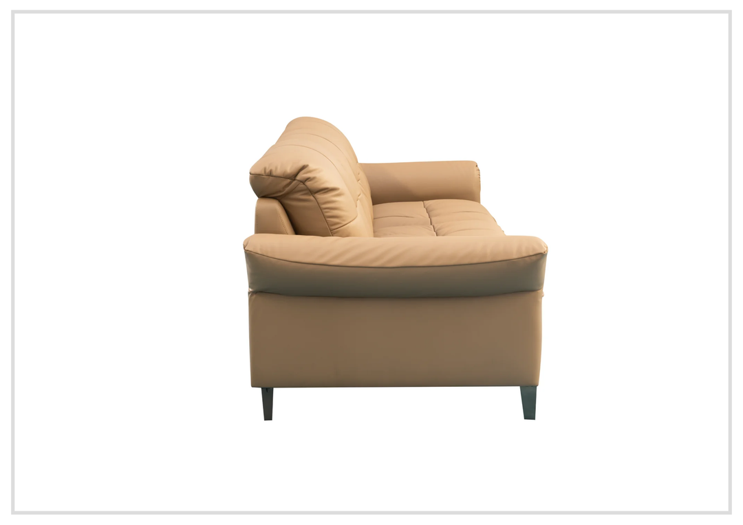 Klaussner Morbido Leather 3 Seater Sofa With Tufted Back