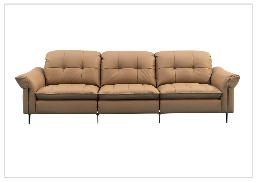 Klaussner Morbido Leather 3 Seater Sofa With Tufted Back - SOFABED