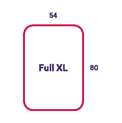 Full XL mattress is of 54" x 80" size