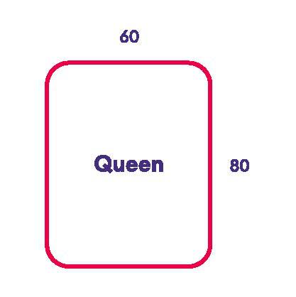 Queen mattress is of 60" x 80" size