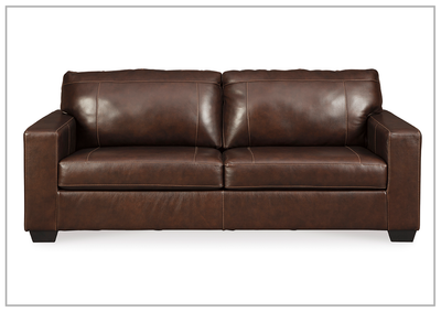 Mayan Queen Gray and Chocolate Leather Sleeper Sofa