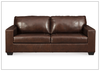Mayan Queen Gray and Chocolate Leather Sleeper Sofa