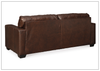 Mayan Queen Gray and Chocolate Leather Sleeper Sofa