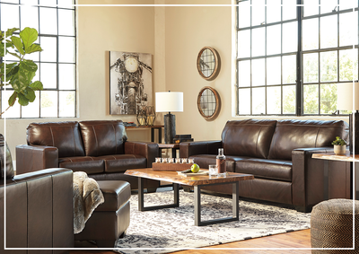 Mayan Queen Gray and Chocolate Leather Sleeper Sofa