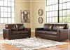 Mayan Queen Gray and Chocolate Leather Sleeper Sofa
